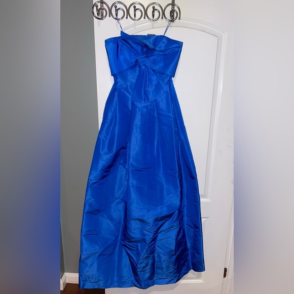 New! Sachin & Babi Runway Leora Strapless Bow-Embellished Silk-Faille Gown💙 - Picture 10 of 16